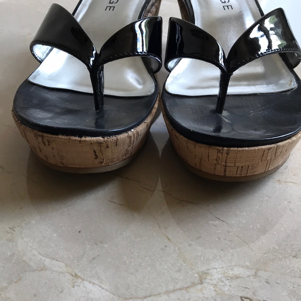 Like new, black patent slip on, 2.5” tall - Picture 5 of 6
